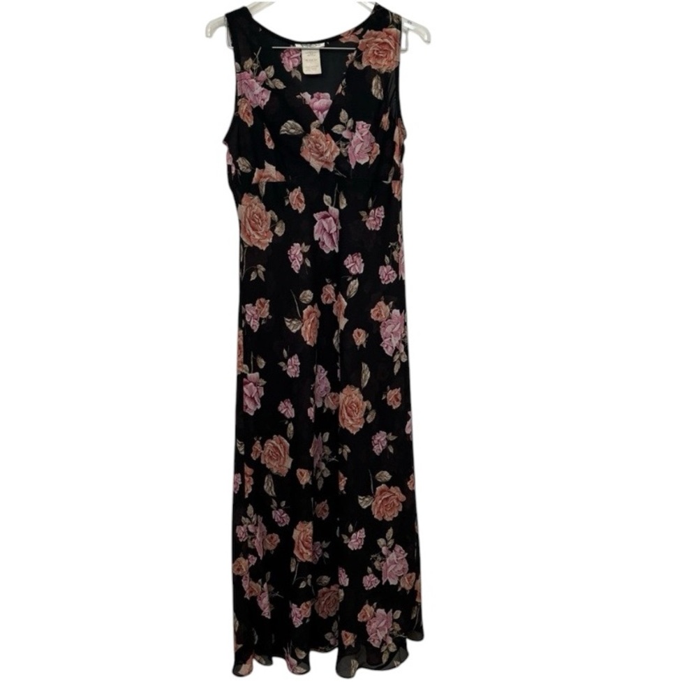 Vintage 90s Floral Sheer Maxi Dress
